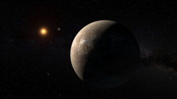 Nghệ sĩ minh họa ngoại hành tinh Proxima Centauri b. Tín dụng: ESO
